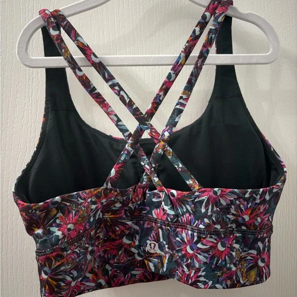 Lululemon Base Pace HR High Rise Tight 25” and Sports Bra Floral -  Size 6 - Picture 5 of 12